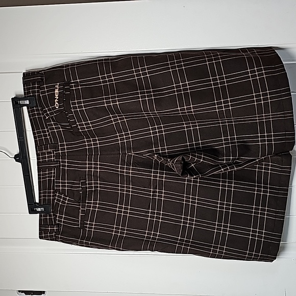 O'Neill sz 34 brown plaid shorts - Picture 14 of 15